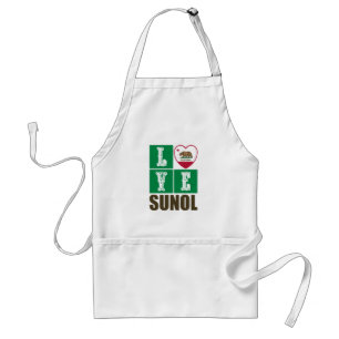 California Republic State Flag Heart Sunol Standard Apron