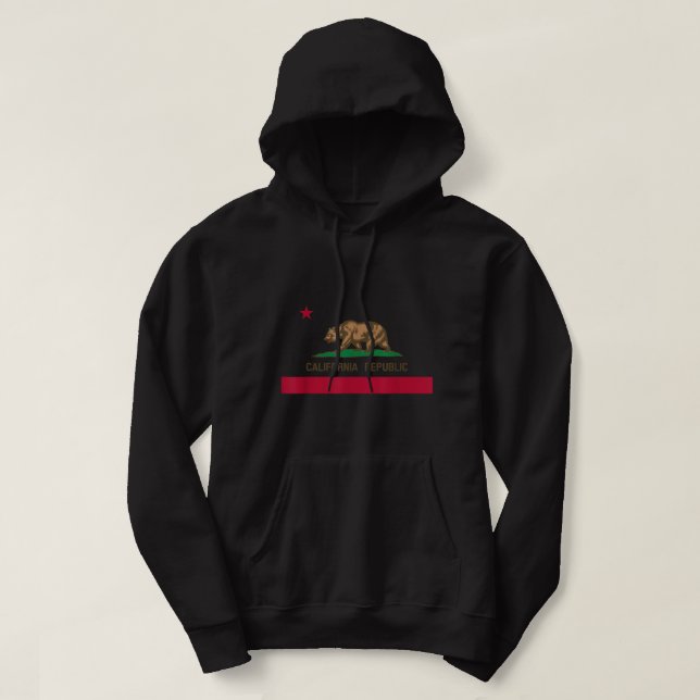 California Republic State Flag  Hoodie (Design Front)