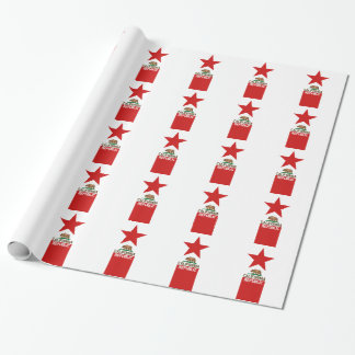 CALIFORNIA REPUBLIC State Flag Large Star Design Wrapping Paper