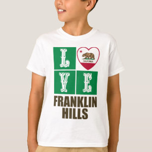 California Republic State Flag Love Franklin Hills T-Shirt