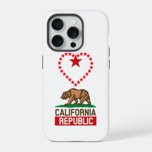 CALIFORNIA REPUBLIC State Flag Love iPhone 15 Pro Case