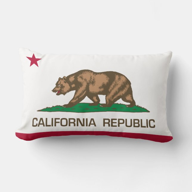 California Republic (State Flag) Lumbar Cushion (Front)