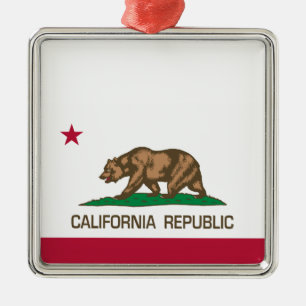 California Republic (State Flag) Metal Ornament