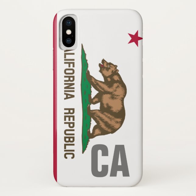 California Republic state flag personalised Case-Mate iPhone Case (Back)