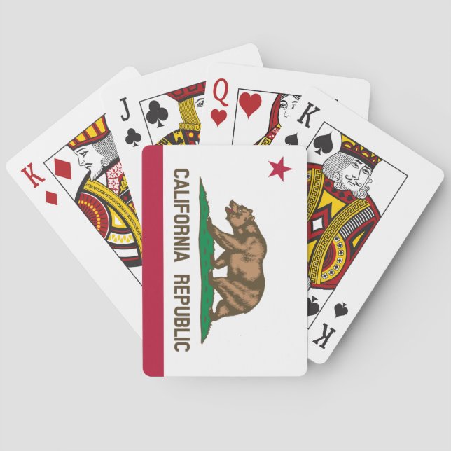 CALIFORNIA REPUBLIC state flag poker playing cards (Back)