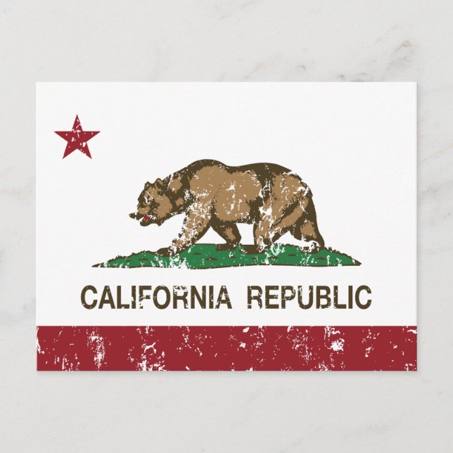 California Republic State Flag Postcard (Front)