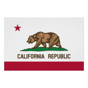 California Republic State Flag Poster