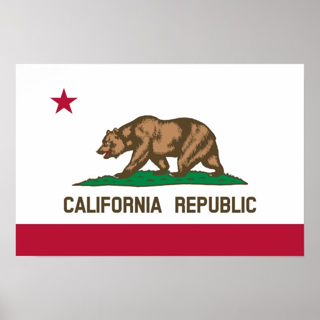 California Republic State Flag Poster (Front)