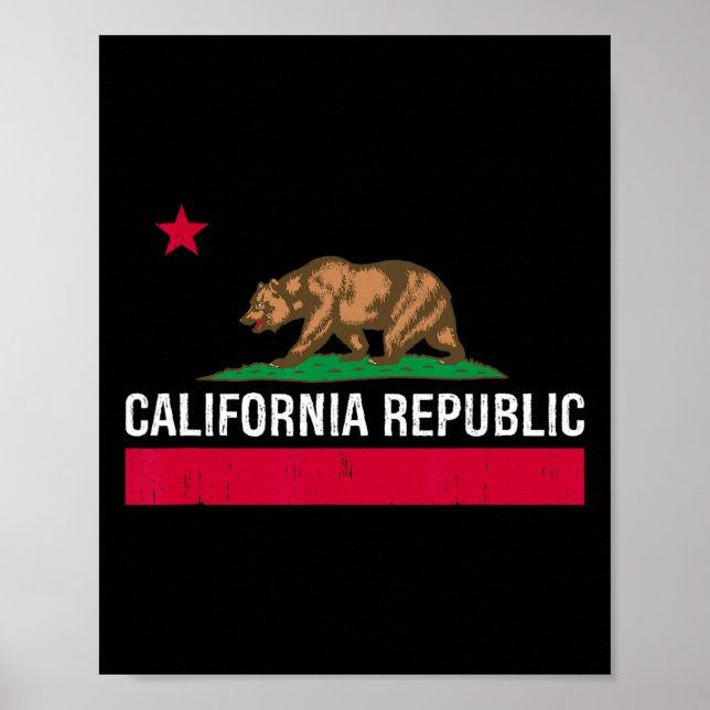 California Republic State Flag  Poster (Front)