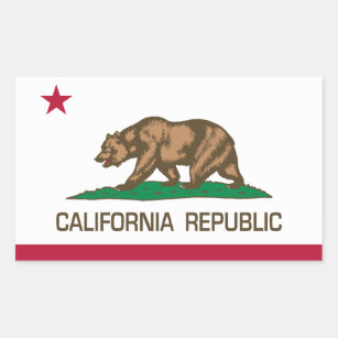 California Republic (State Flag) Rectangular Sticker
