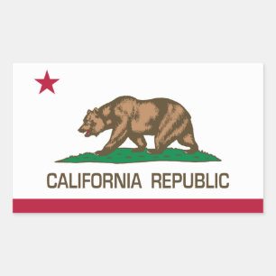 California Republic (State Flag) Rectangular Sticker