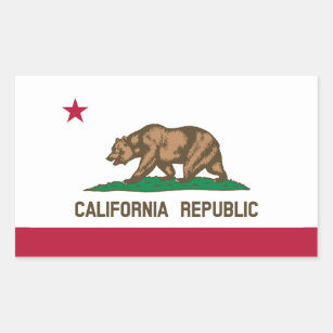 California Republic State Flag Rectangular Sticker