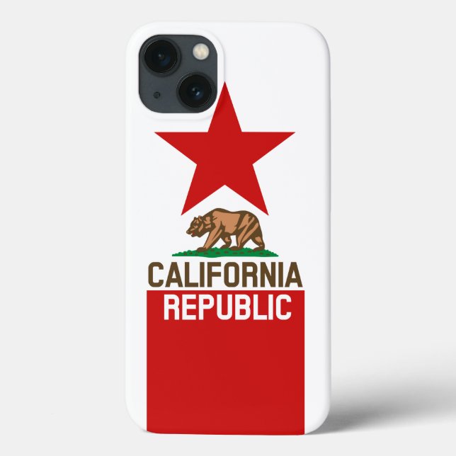 CALIFORNIA REPUBLIC State Flag Red Star Design Case-Mate iPhone Case (Back)