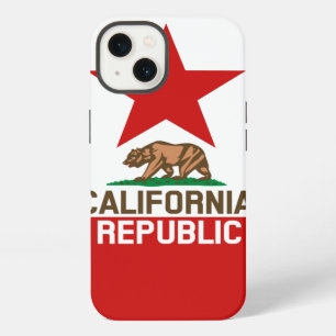 CALIFORNIA REPUBLIC State Flag Red Star Design iPhone 13 Case
