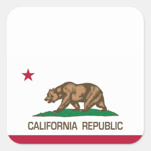 California Republic (State Flag) Square Sticker