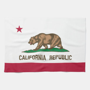 California Republic State Flag Tea Towel