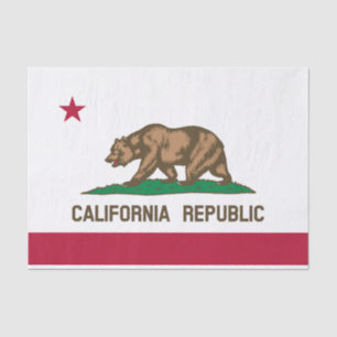 California Republic State Flag Tissue Paper