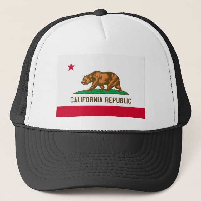 California Republic State Flag Trucker Hat (Front)