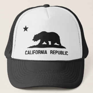 California Republic State Flag Trucker Hat (black)