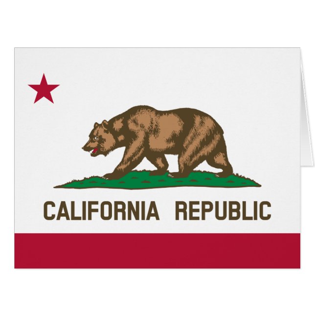 California Republic US State Bear Flag (Front Horizontal)