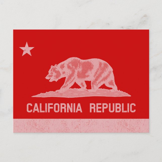 California Republic (White) Postcard (Front)