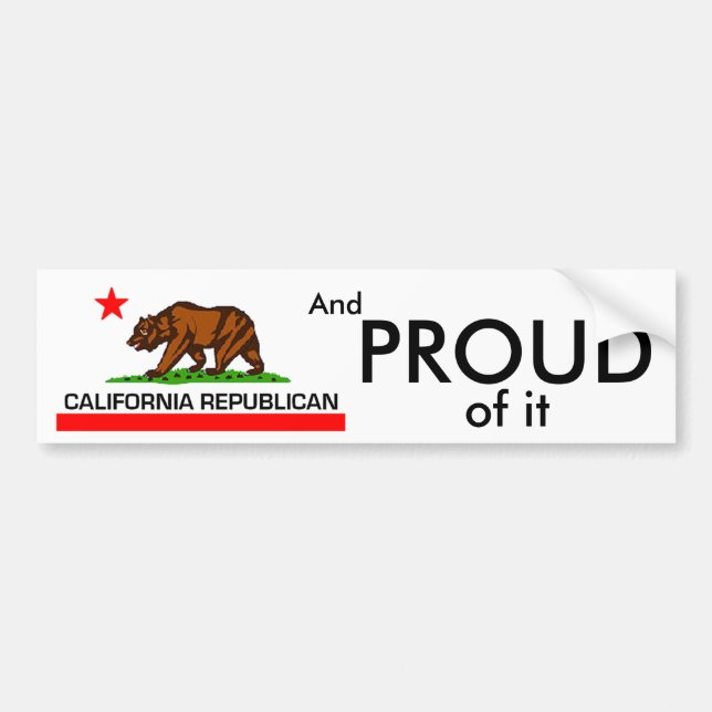 California Republican Bumper Sticker (Front)