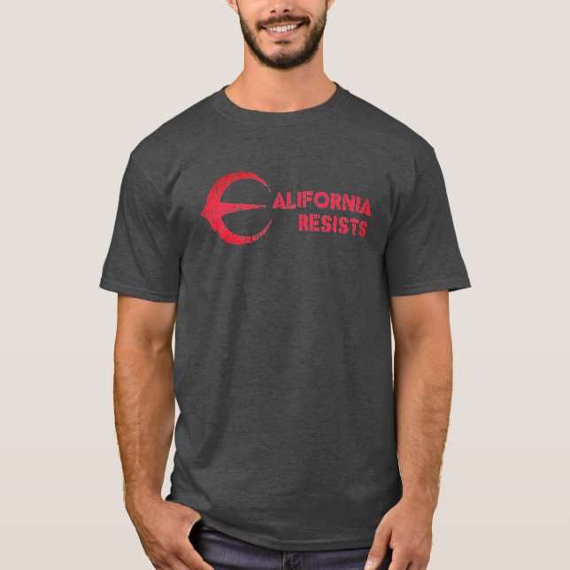 California Resists T Shirt Charcoal Heather Unisex (Front)