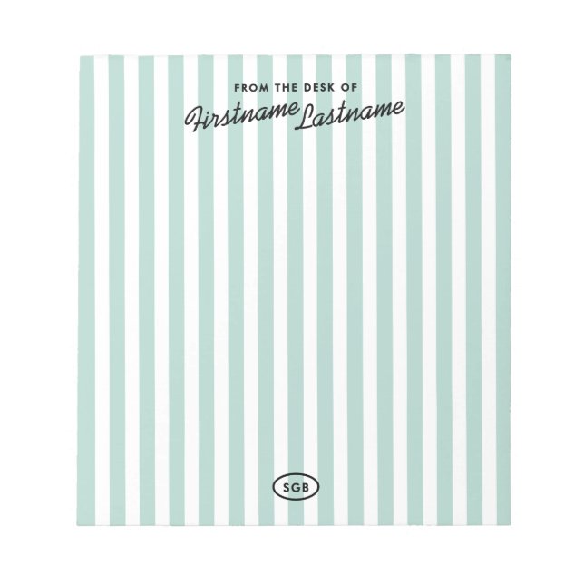 California Resort-Inspired Striped Notepad (Front)