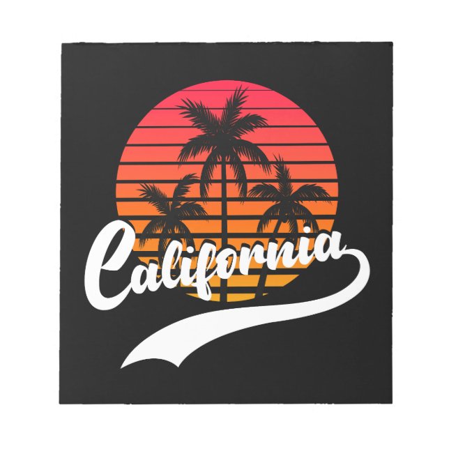 California Retro Sunset Notepad (Front)