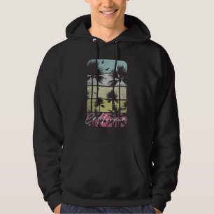 California Retro Vintage Beach Surf Surfing Sunset Hoodie