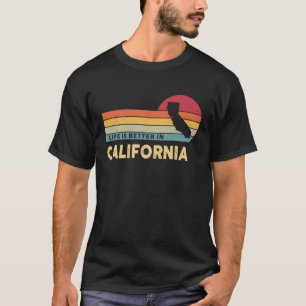 CALIFORNIA Retro Vintage US State Map California P T-Shirt