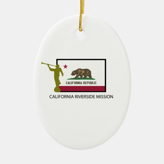 CALIFORNIA RIVERSIDE MISSION LDS CTR CERAMIC ORNAMENT (Front)