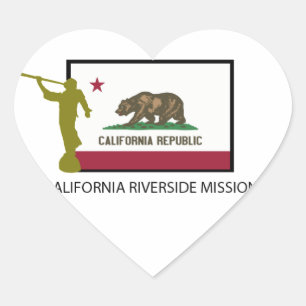 CALIFORNIA RIVERSIDE MISSION LDS CTR HEART STICKER
