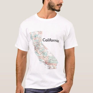 california-road-map, California T-Shirt
