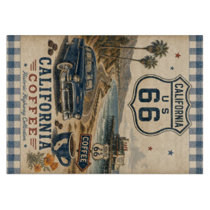 California Route 66 Coffee Prep Americana Cutting Board