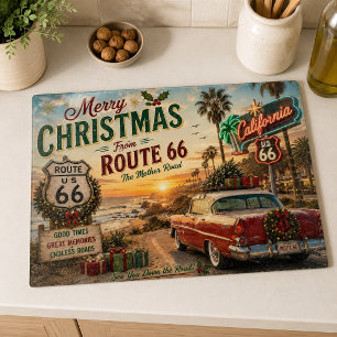 California Route 66 Holiday Kitchen Decor Cutting Board