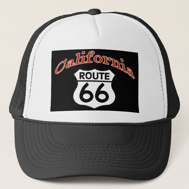 California Route 66 Shield Trucker Hat (Front)