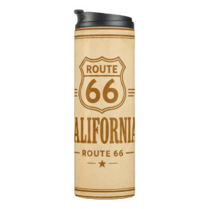 California Route 66 Vintage Coffee Travel Thermal Tumbler