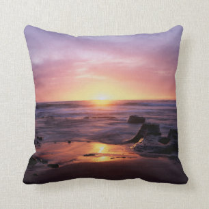 California, San Diego, Sunset Cliffs, Sunset 4 Cushion