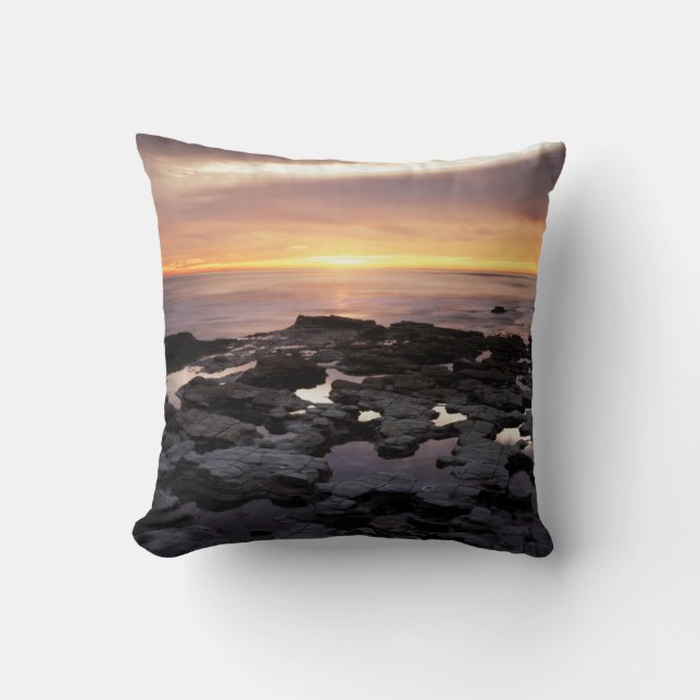 California, San Diego, Sunset Cliffs, Sunset 6 Cushion (Front)