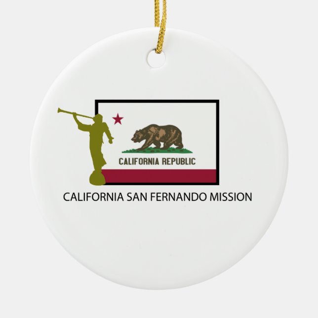 CALIFORNIA SAN FERNANDO MISSION LDS CTR CERAMIC ORNAMENT (Front)