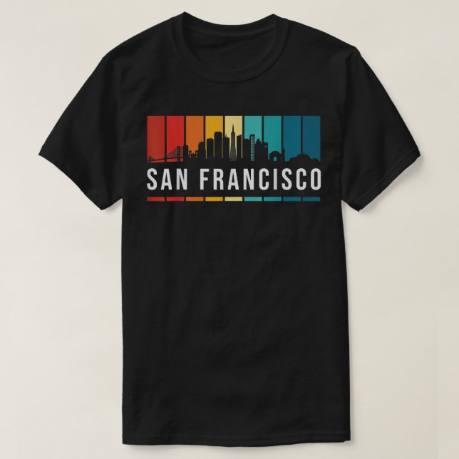 California San Francisco City Gift Bridge Souvenir T-Shirt (Design Front)