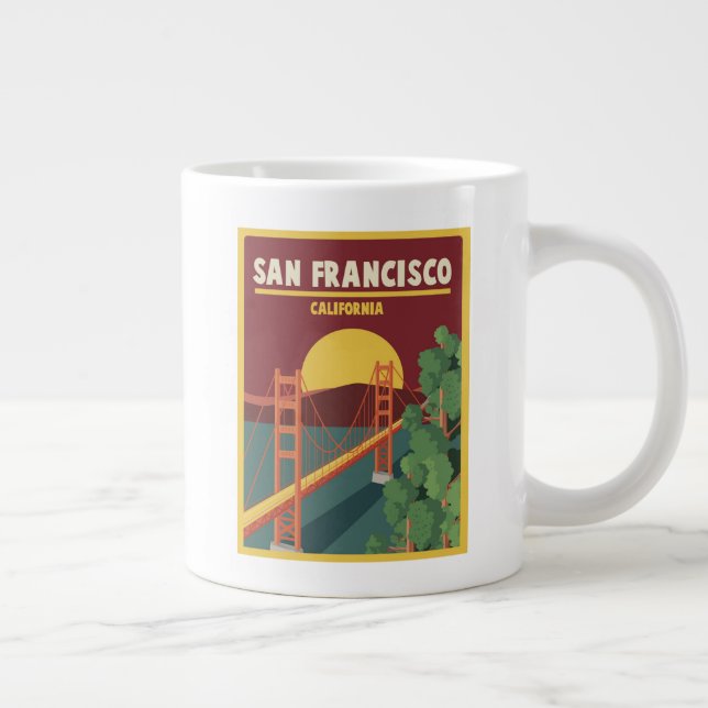 California | San Francisco Large Coffee Mug (Right)