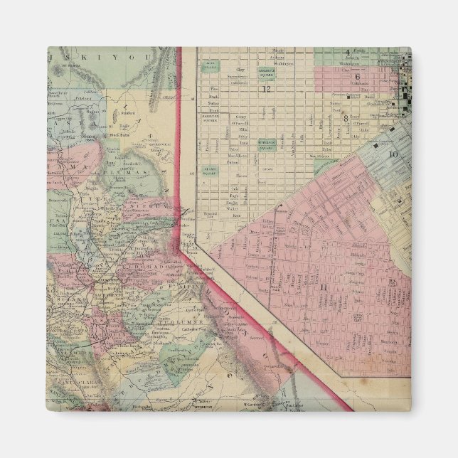 California, San Francisco Map by Mitchell Magnet (Front)