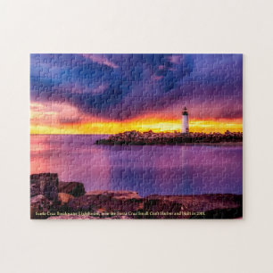 California Santa Cruz Breakwater Lighthouse Jigsaw Puzzle