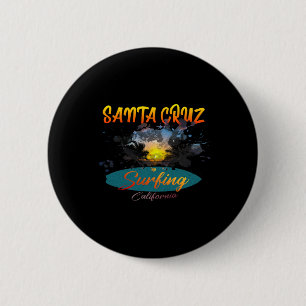 California Santa Cruz Surfing 6 Cm Round Badge