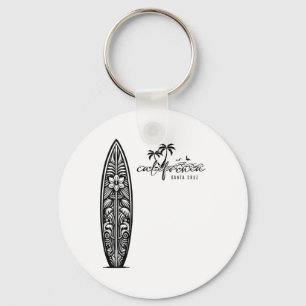California Santa Cruz, Surfing Surfboard Ckprint  Key Ring
