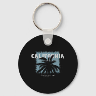 California Santa Monica Beach Surfing Session 1987 Key Ring