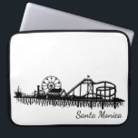 California Santa Monica CA Pier Beach Ferris Wheel Laptop Sleeve<br><div class="desc">Design features an original pen-and-ink illustration of the Santa Monica Pier in Santa Monica,  California. Coordinating designs available.

Don't see what you're looking for? Need help with customisation? Click "rebeccaheartsny" (upper right corner) then "contact this designer" to have something created just for you!</div>