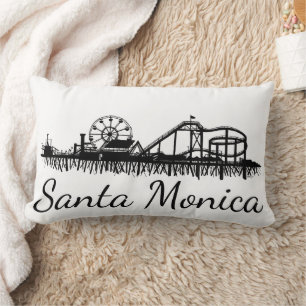 California Santa Monica CA Pier Beach Ferris Wheel Lumbar Cushion